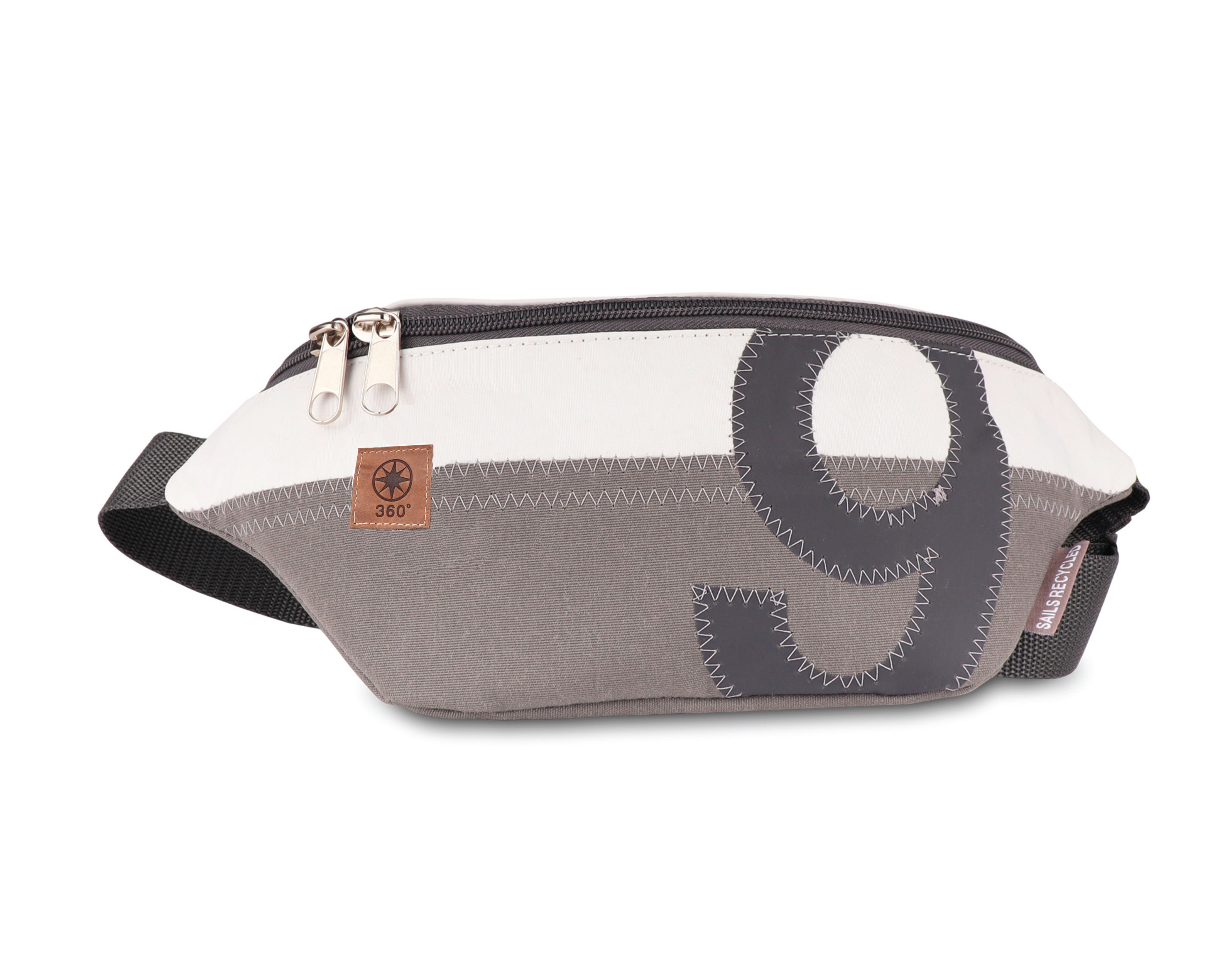 Knoten | Bum Bag Hipbag weiß, Segel & Persenning grau, Zahl Grau